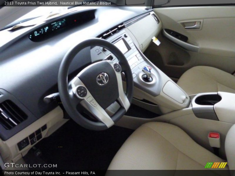 Nautical Blue Metallic / Bisque 2013 Toyota Prius Two Hybrid