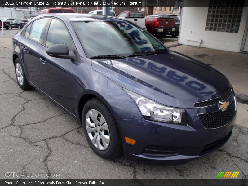 Atlantis Blue Metallic / Jet Black/Medium Titanium 2013 Chevrolet Cruze LS
