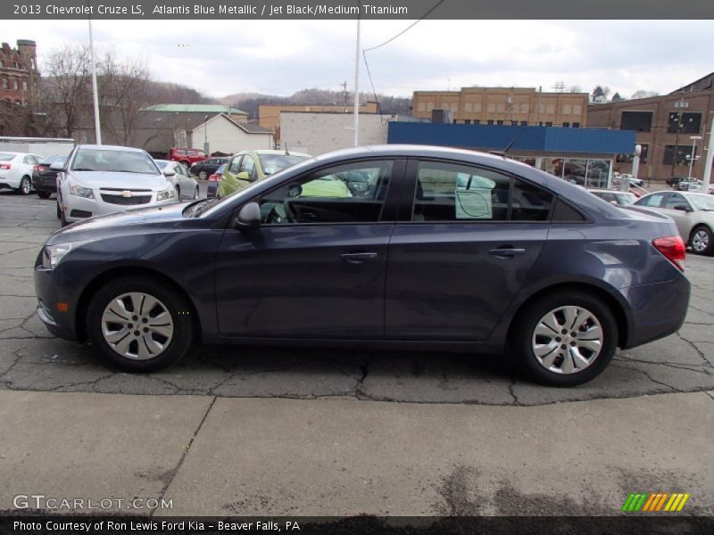 Atlantis Blue Metallic / Jet Black/Medium Titanium 2013 Chevrolet Cruze LS