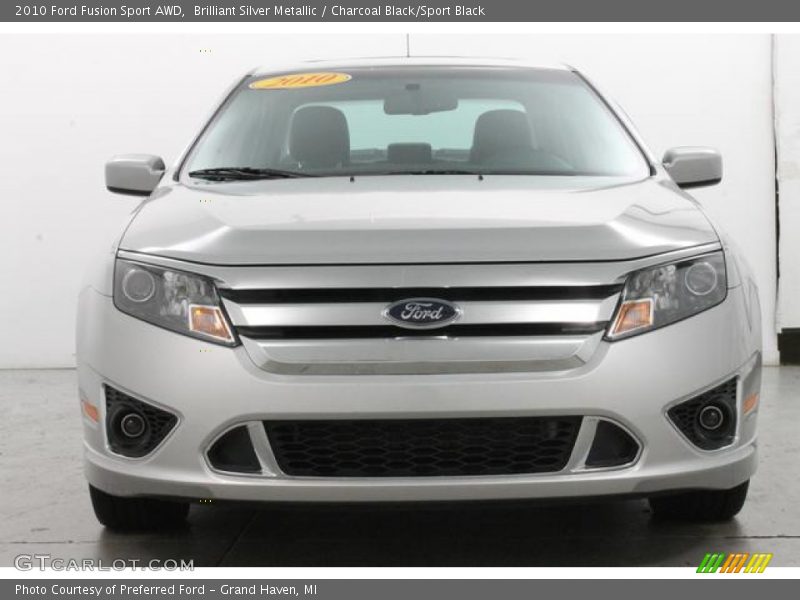 Brilliant Silver Metallic / Charcoal Black/Sport Black 2010 Ford Fusion Sport AWD