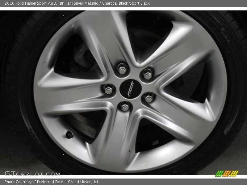 Brilliant Silver Metallic / Charcoal Black/Sport Black 2010 Ford Fusion Sport AWD