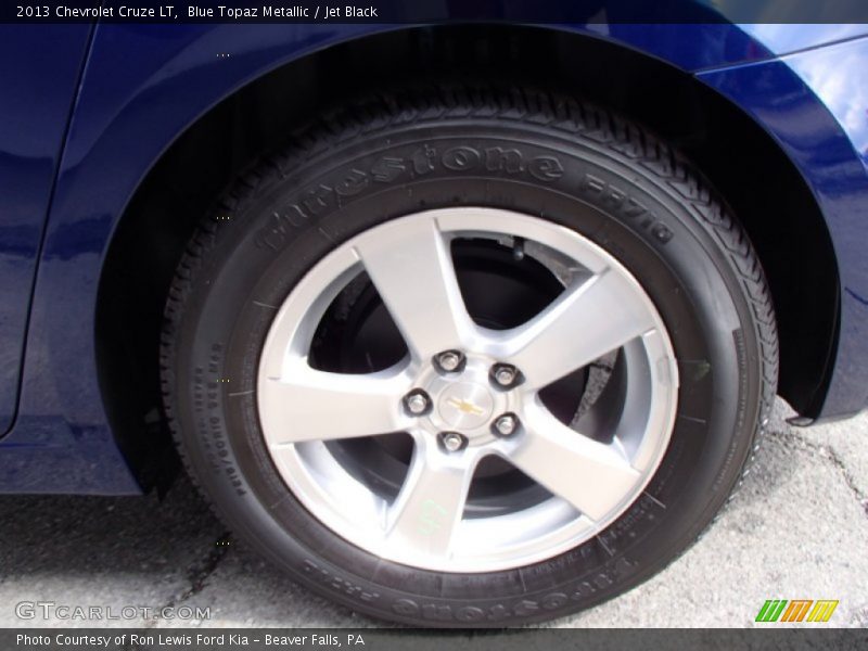 Blue Topaz Metallic / Jet Black 2013 Chevrolet Cruze LT