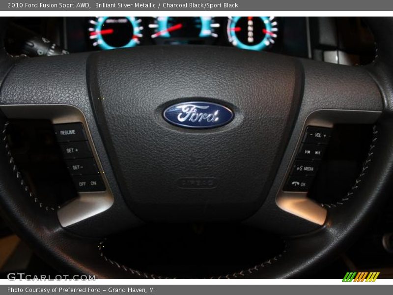 Brilliant Silver Metallic / Charcoal Black/Sport Black 2010 Ford Fusion Sport AWD