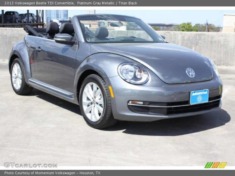 Platinum Gray Metallic / Titan Black 2013 Volkswagen Beetle TDI Convertible