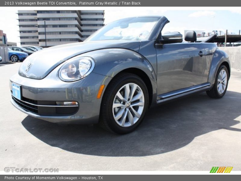 Platinum Gray Metallic / Titan Black 2013 Volkswagen Beetle TDI Convertible