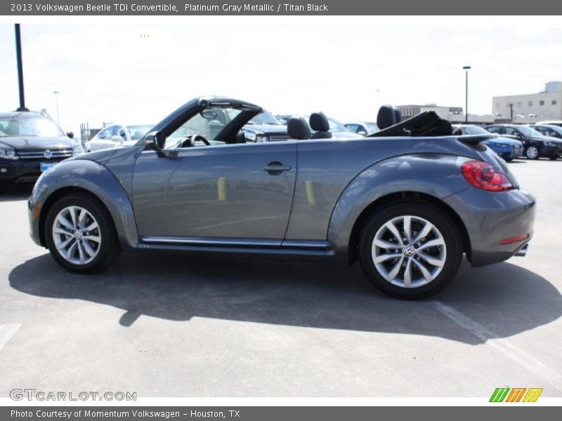 Platinum Gray Metallic / Titan Black 2013 Volkswagen Beetle TDI Convertible