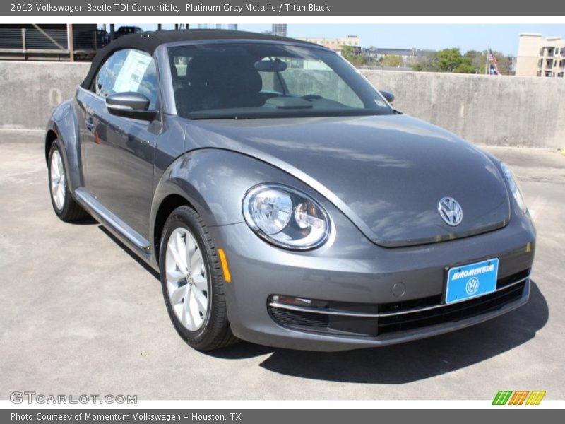 Platinum Gray Metallic / Titan Black 2013 Volkswagen Beetle TDI Convertible