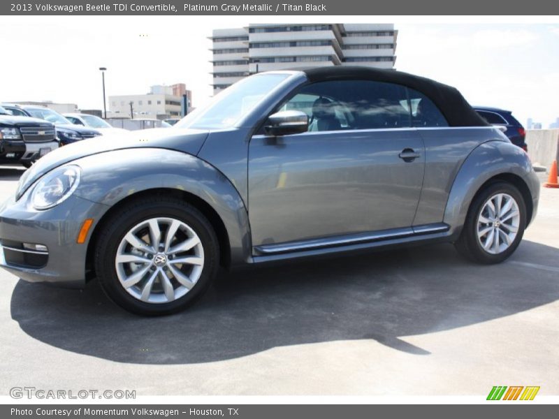 Platinum Gray Metallic / Titan Black 2013 Volkswagen Beetle TDI Convertible