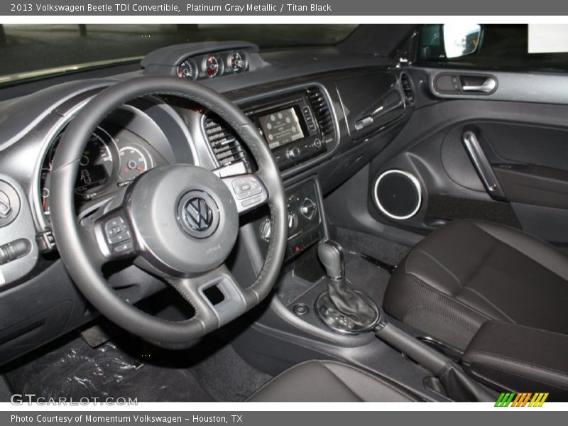 Platinum Gray Metallic / Titan Black 2013 Volkswagen Beetle TDI Convertible