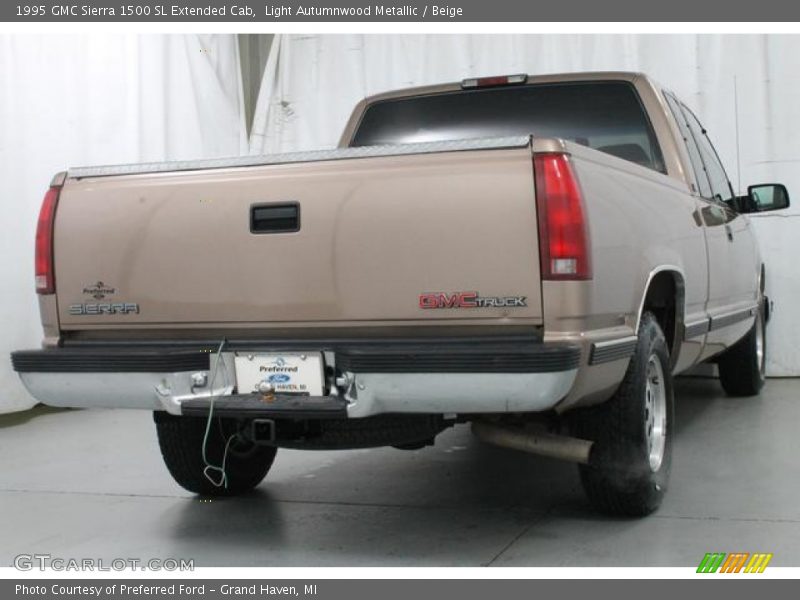 Light Autumnwood Metallic / Beige 1995 GMC Sierra 1500 SL Extended Cab