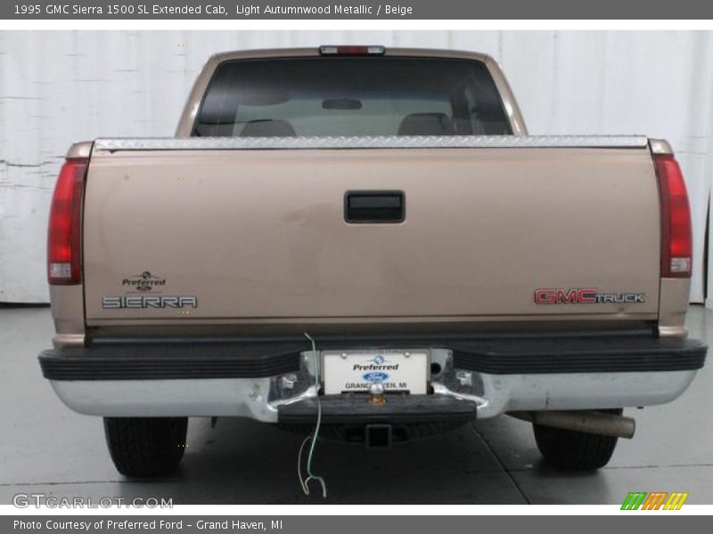 Light Autumnwood Metallic / Beige 1995 GMC Sierra 1500 SL Extended Cab