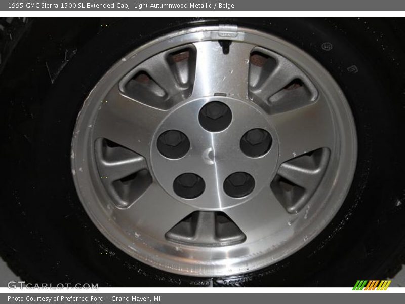 Light Autumnwood Metallic / Beige 1995 GMC Sierra 1500 SL Extended Cab