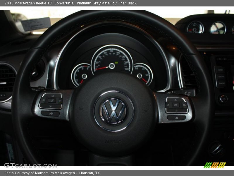 Platinum Gray Metallic / Titan Black 2013 Volkswagen Beetle TDI Convertible