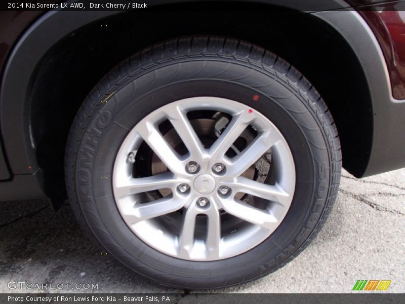 Dark Cherry / Black 2014 Kia Sorento LX AWD