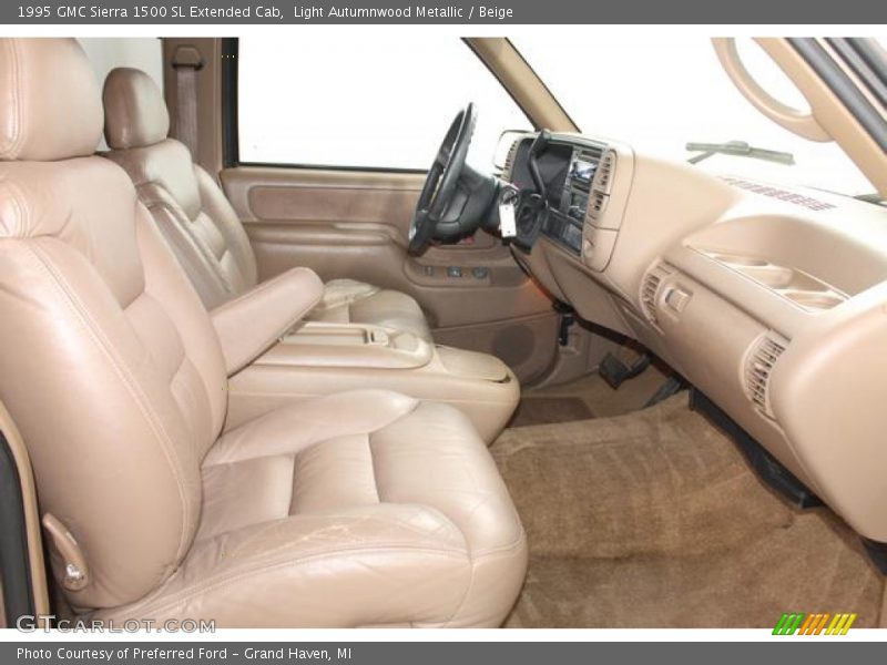 Light Autumnwood Metallic / Beige 1995 GMC Sierra 1500 SL Extended Cab