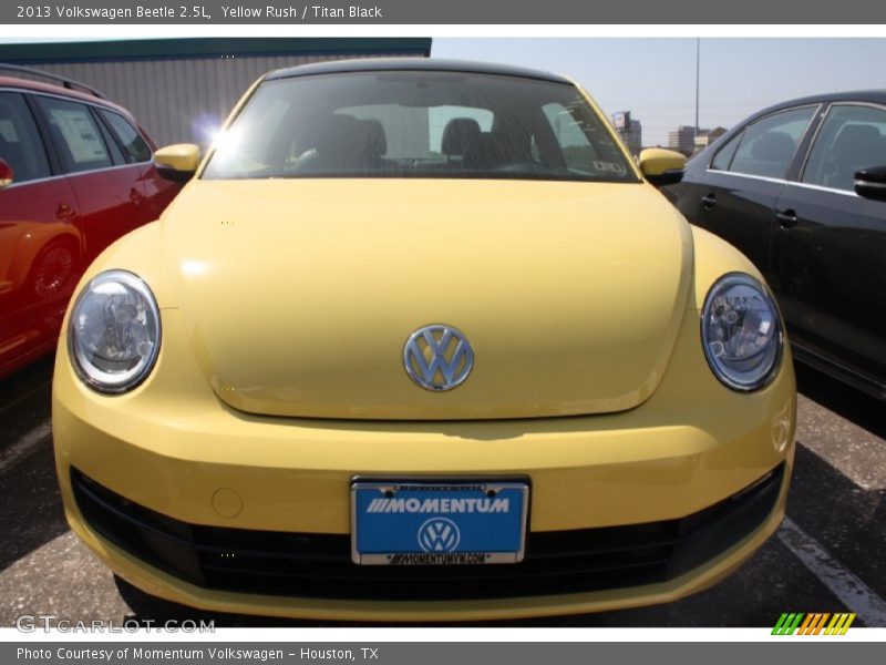 Yellow Rush / Titan Black 2013 Volkswagen Beetle 2.5L