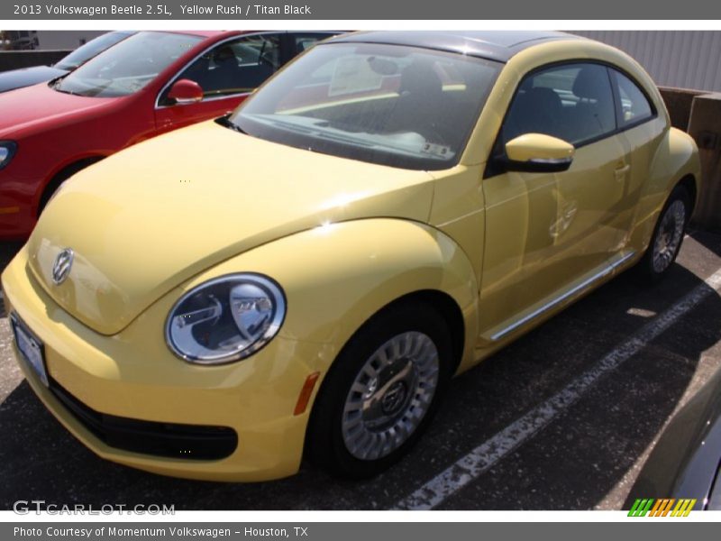 Yellow Rush / Titan Black 2013 Volkswagen Beetle 2.5L