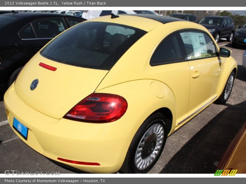 Yellow Rush / Titan Black 2013 Volkswagen Beetle 2.5L