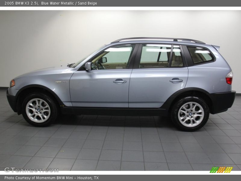 Blue Water Metallic / Sand Beige 2005 BMW X3 2.5i