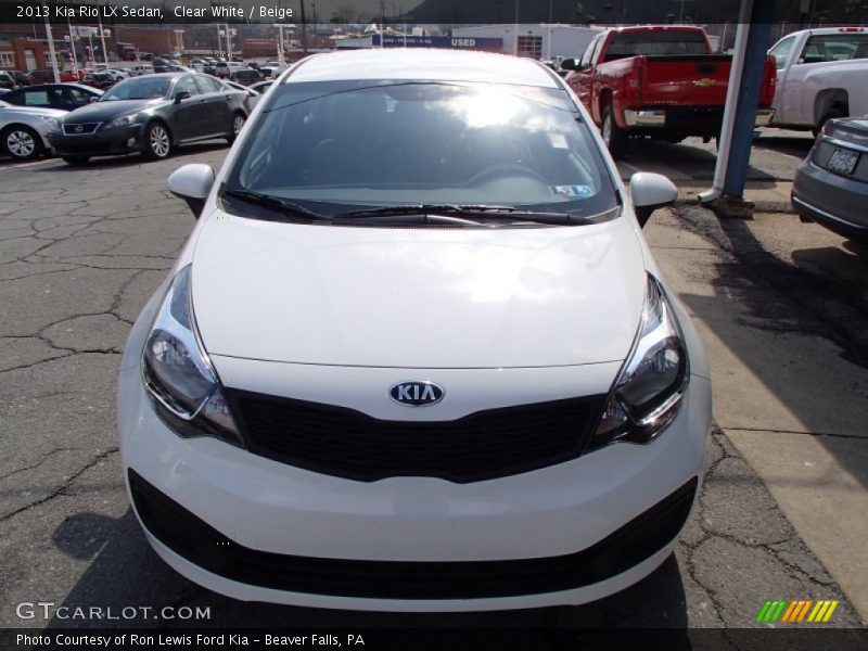 Clear White / Beige 2013 Kia Rio LX Sedan