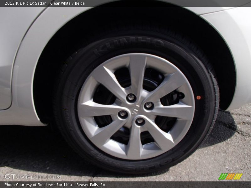 Clear White / Beige 2013 Kia Rio LX Sedan