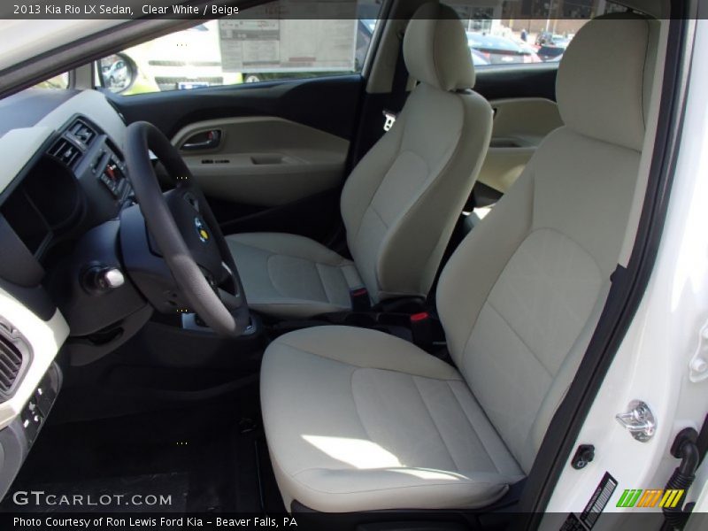 Clear White / Beige 2013 Kia Rio LX Sedan
