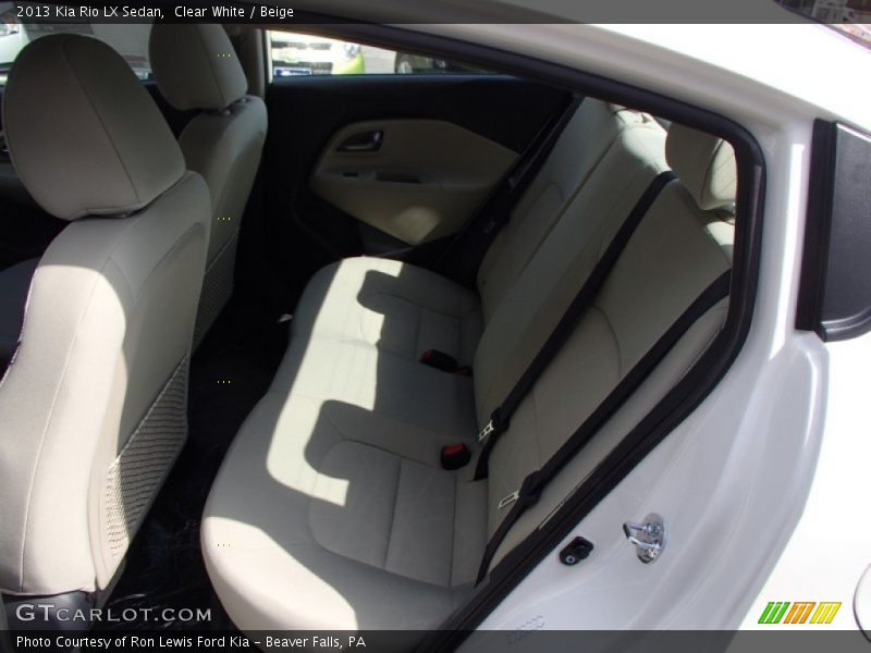 Clear White / Beige 2013 Kia Rio LX Sedan