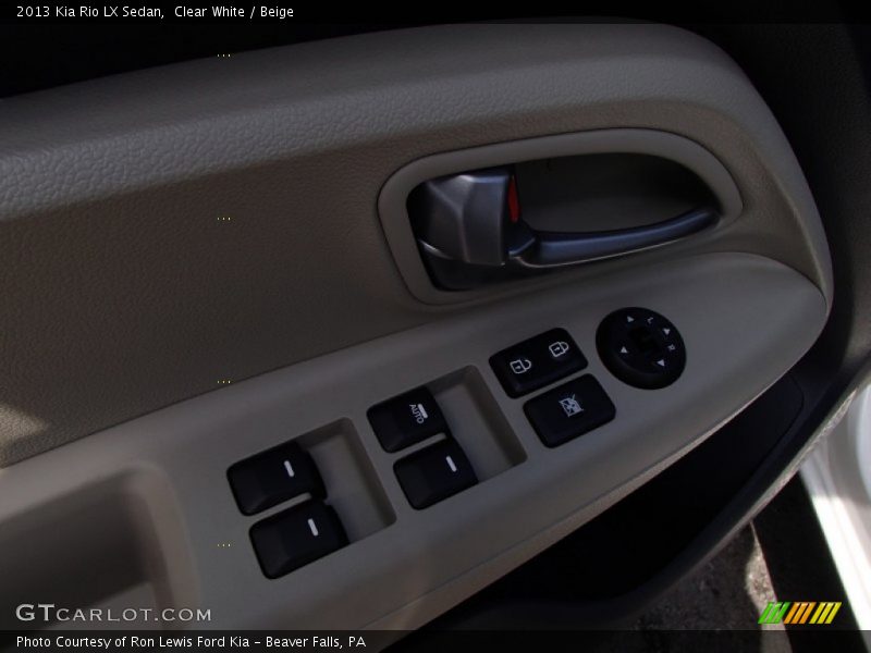 Clear White / Beige 2013 Kia Rio LX Sedan
