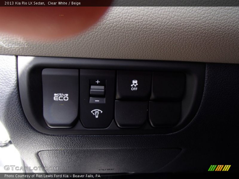 Clear White / Beige 2013 Kia Rio LX Sedan