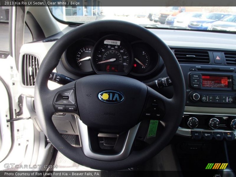 Clear White / Beige 2013 Kia Rio LX Sedan