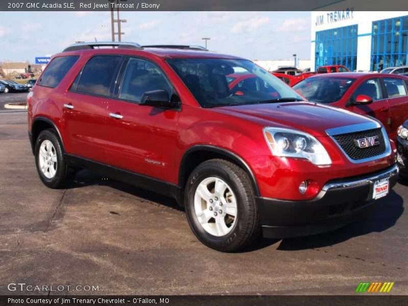 Red Jewel Tintcoat / Ebony 2007 GMC Acadia SLE
