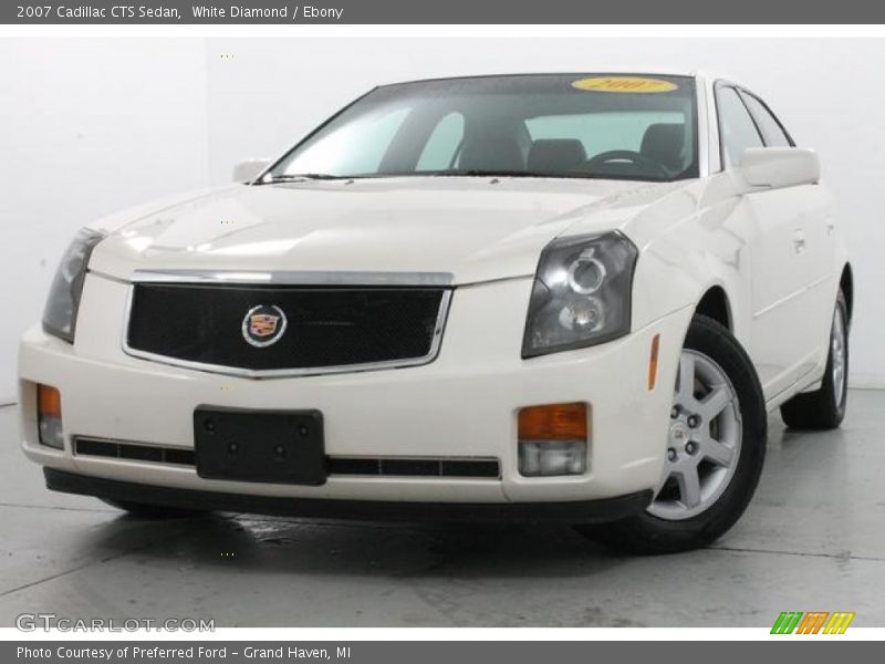 White Diamond / Ebony 2007 Cadillac CTS Sedan