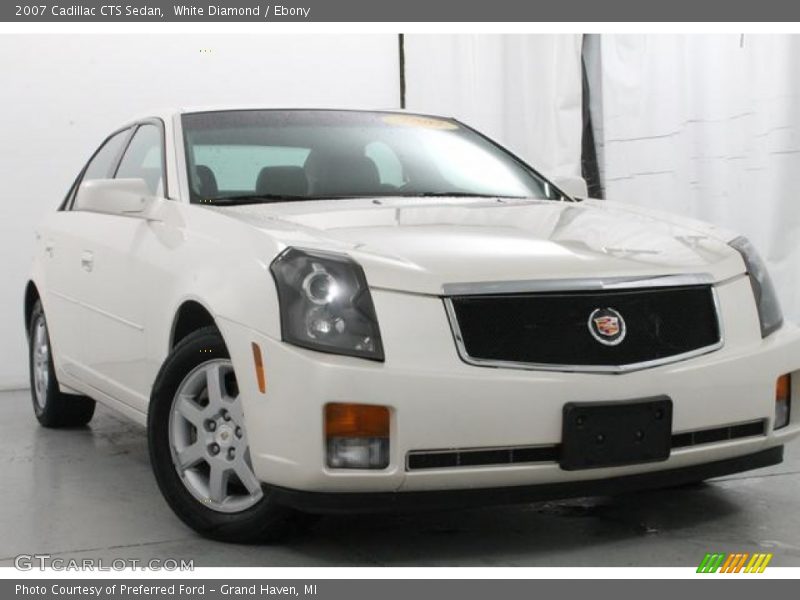 White Diamond / Ebony 2007 Cadillac CTS Sedan