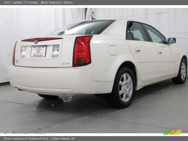 White Diamond / Ebony 2007 Cadillac CTS Sedan