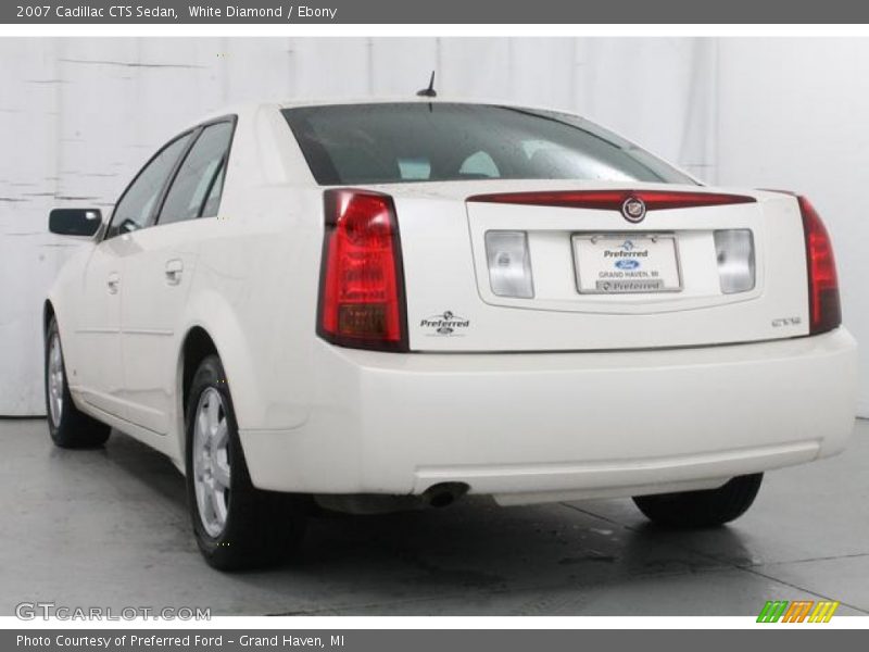 White Diamond / Ebony 2007 Cadillac CTS Sedan