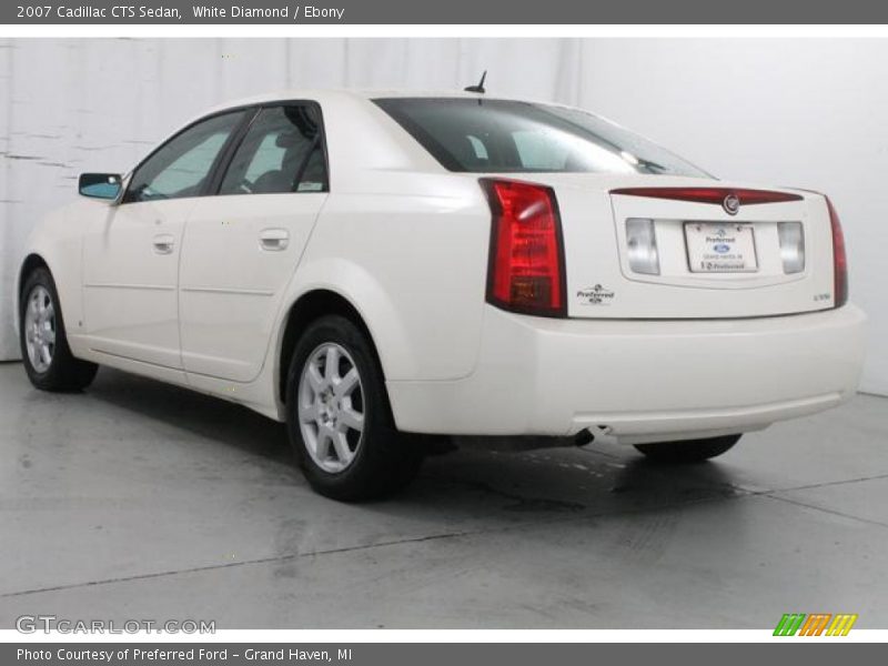 White Diamond / Ebony 2007 Cadillac CTS Sedan