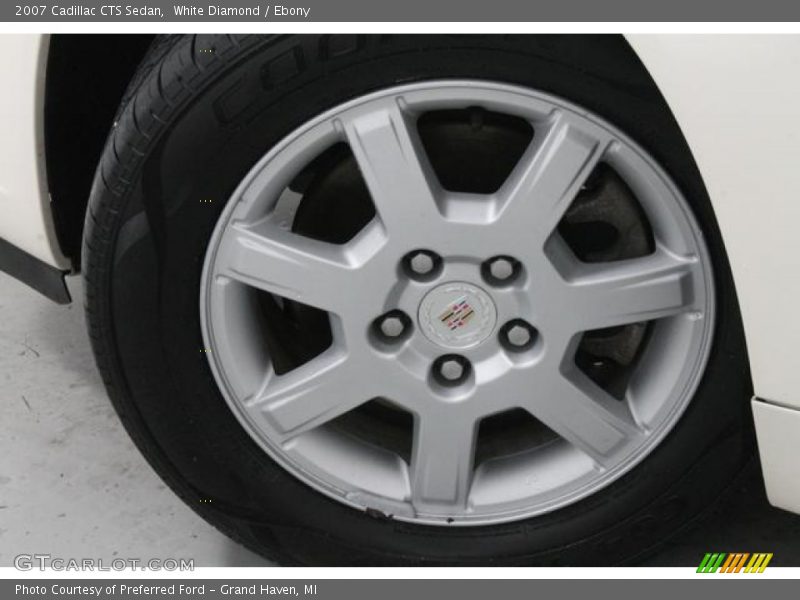 White Diamond / Ebony 2007 Cadillac CTS Sedan