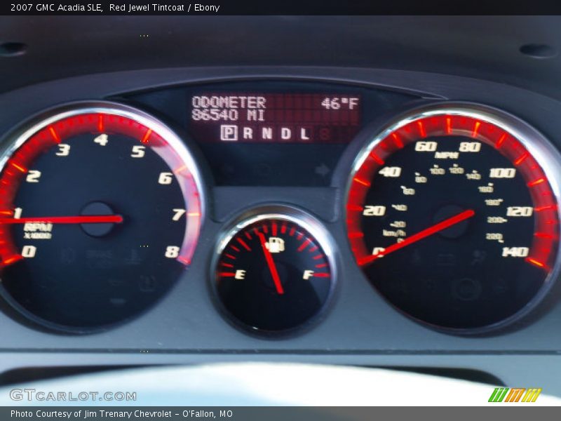 Red Jewel Tintcoat / Ebony 2007 GMC Acadia SLE
