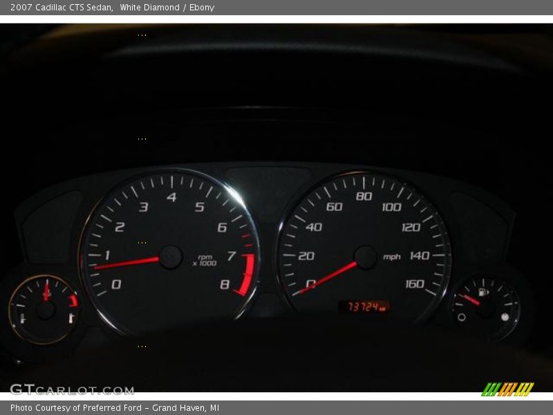 White Diamond / Ebony 2007 Cadillac CTS Sedan