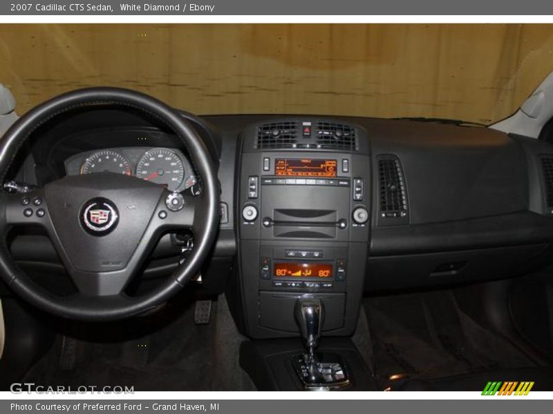 White Diamond / Ebony 2007 Cadillac CTS Sedan