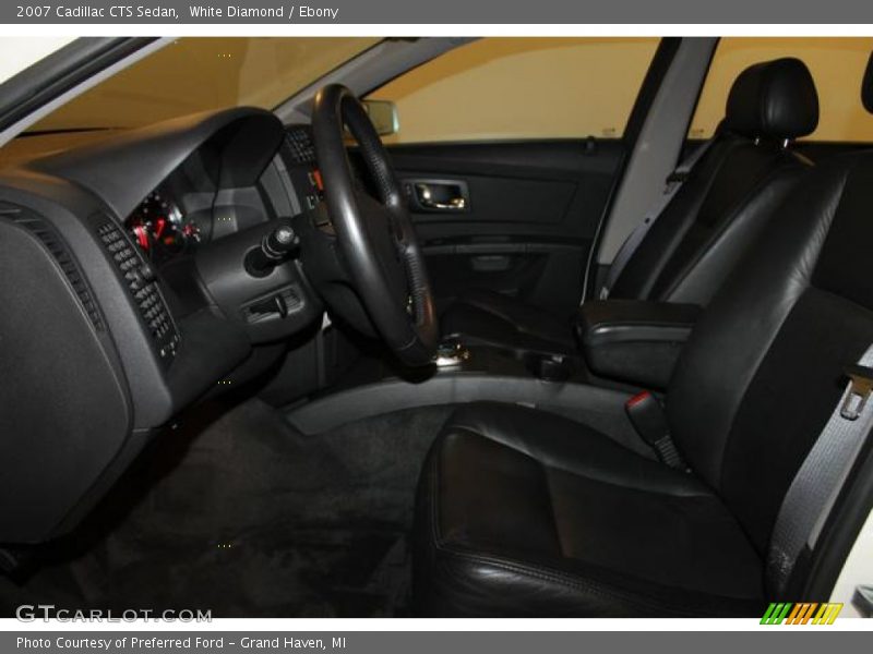 White Diamond / Ebony 2007 Cadillac CTS Sedan