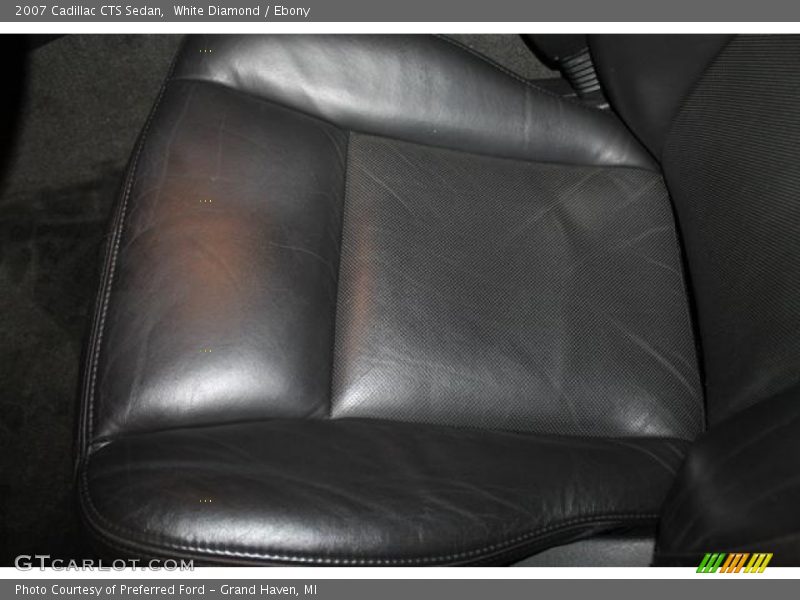 White Diamond / Ebony 2007 Cadillac CTS Sedan