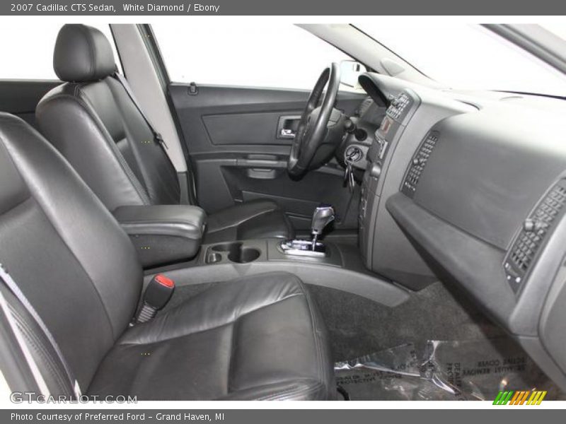 White Diamond / Ebony 2007 Cadillac CTS Sedan