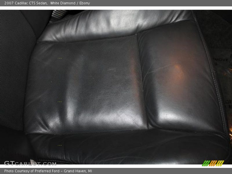 White Diamond / Ebony 2007 Cadillac CTS Sedan