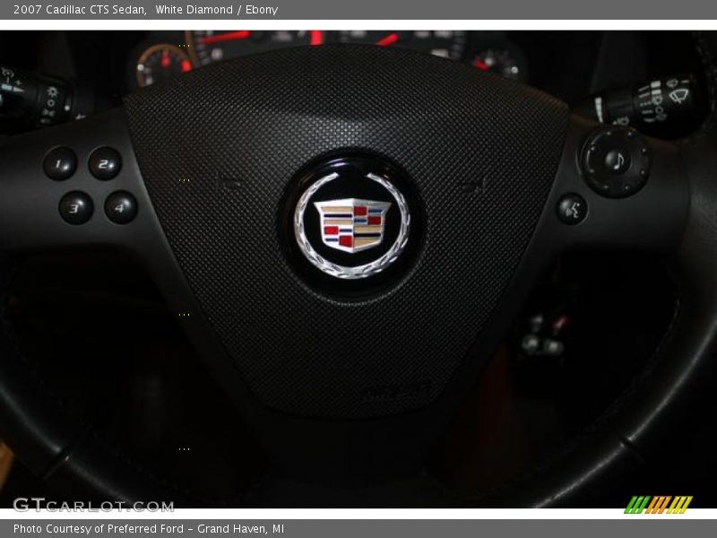White Diamond / Ebony 2007 Cadillac CTS Sedan