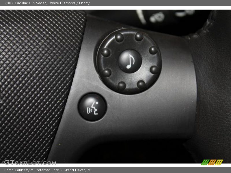 White Diamond / Ebony 2007 Cadillac CTS Sedan