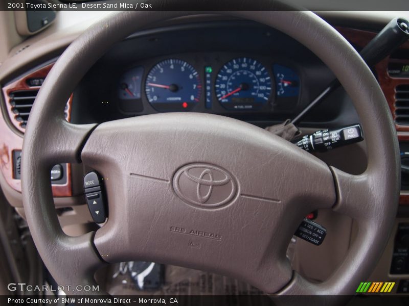 Desert Sand Mica / Oak 2001 Toyota Sienna LE