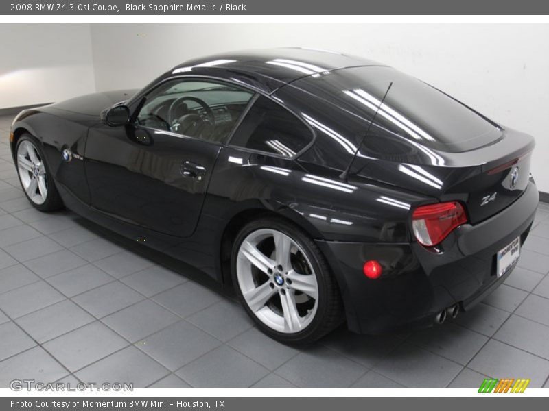 Black Sapphire Metallic / Black 2008 BMW Z4 3.0si Coupe