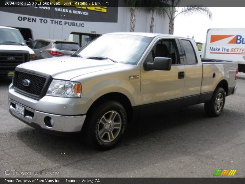 Silver Metallic / Dark Flint 2004 Ford F150 XLT SuperCab