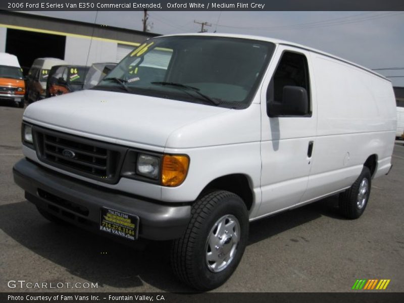Oxford White / Medium Flint Grey 2006 Ford E Series Van E350 Commercial Extended